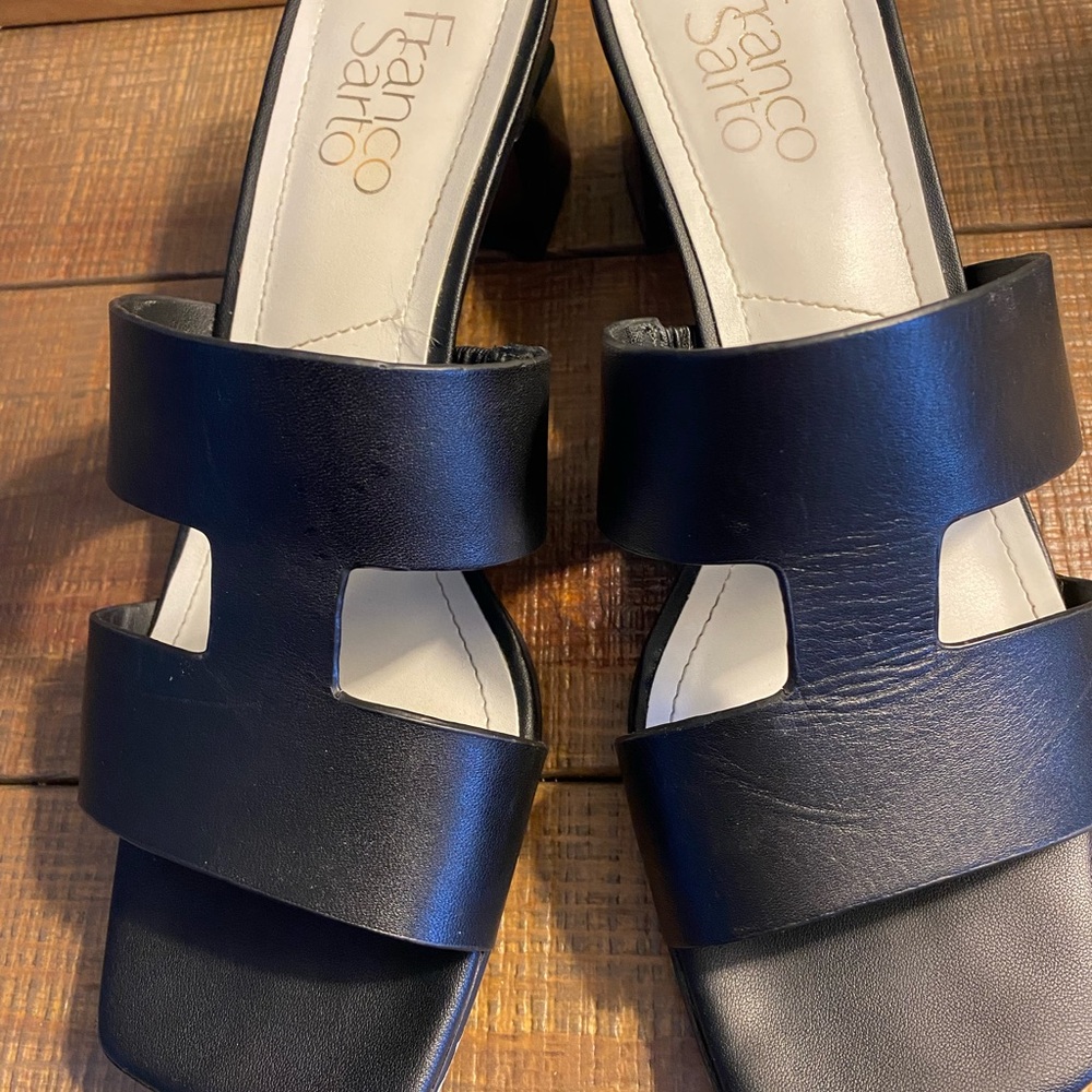 Franco Sarto Black Cutout Sandals